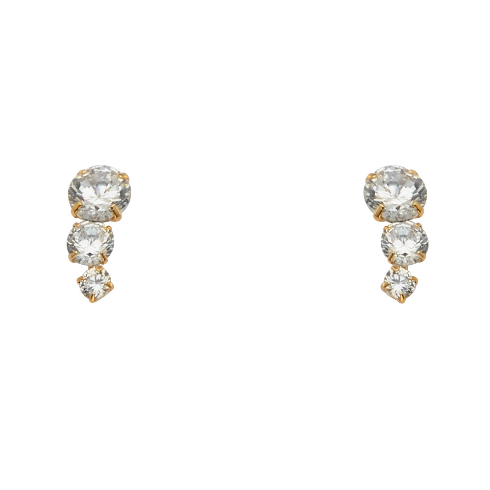 Assorted Stud Earrings with Screw Back - 14K GOLD - ST794