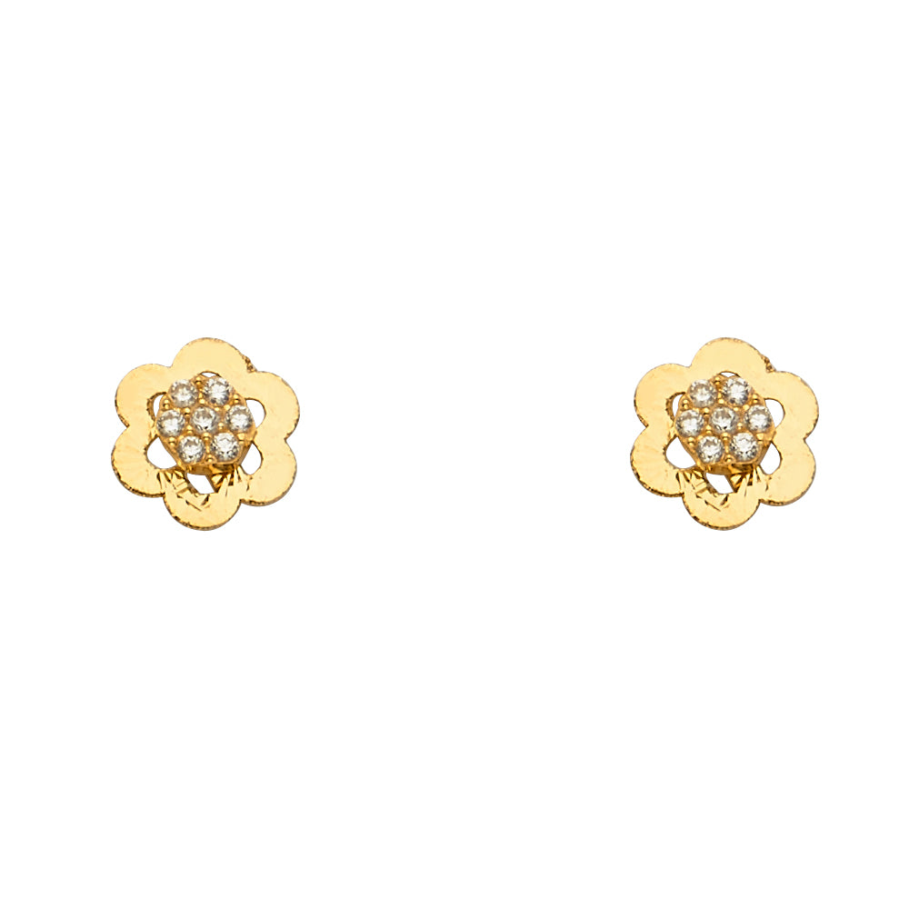 Assorted Stud Earrings with Screw Back - 14K GOLD - ST795