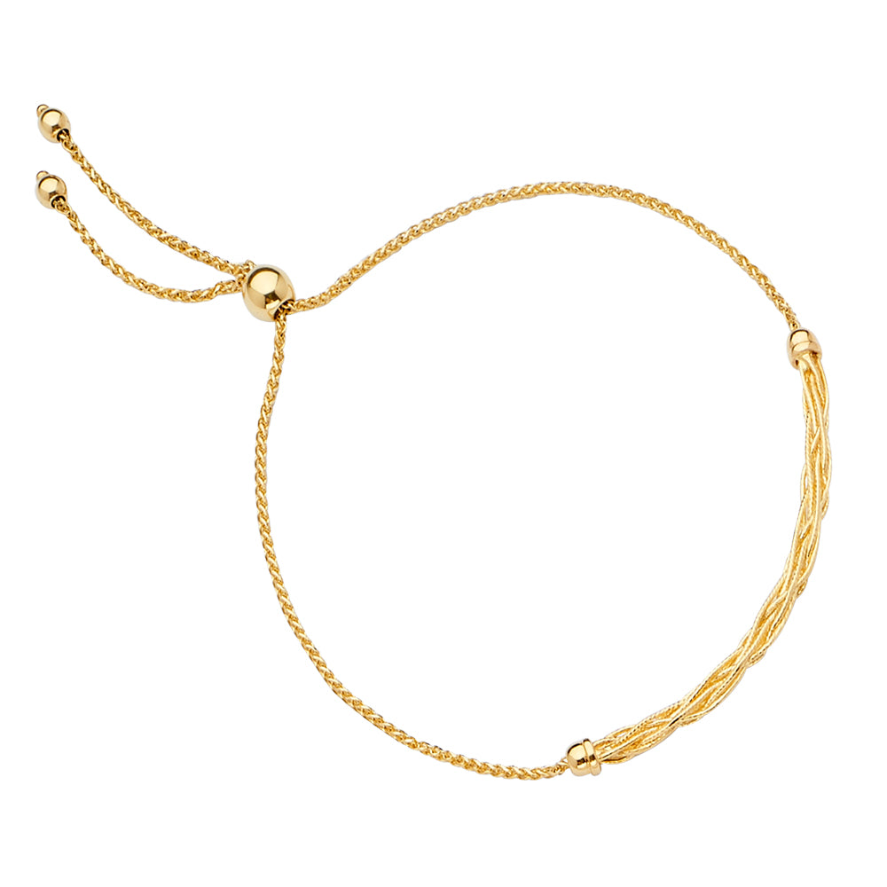 Friendship Bracelets (5.5” ~ 7.5” Adjustable) - 14K GOLD - AB653