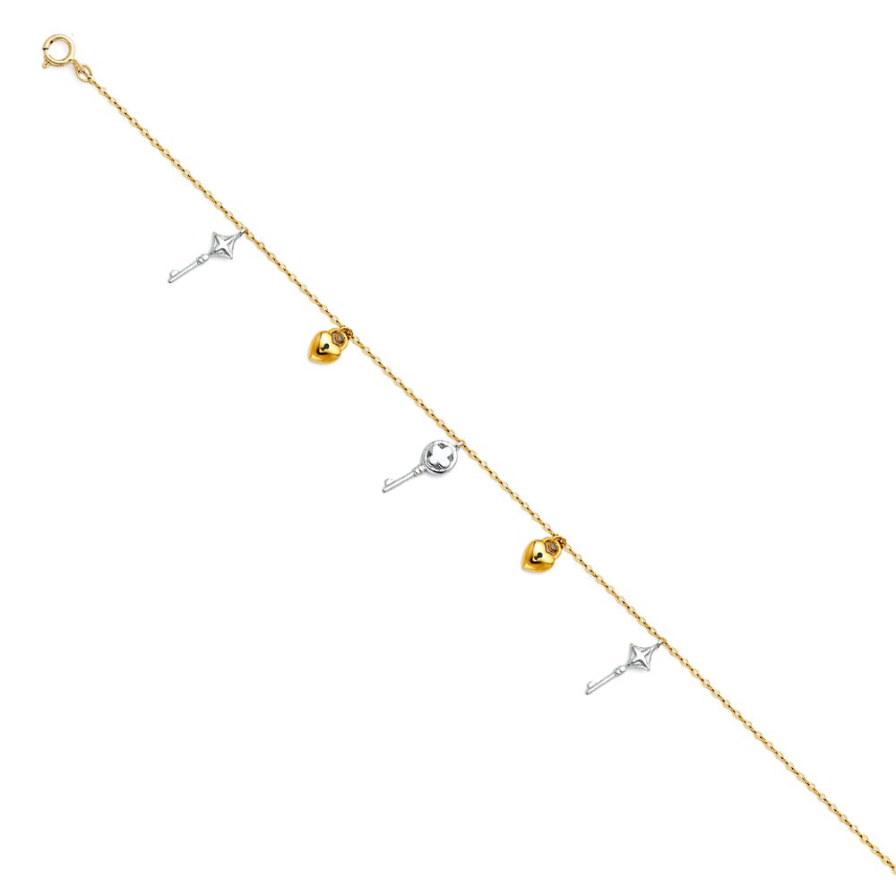 Fancy Bracelets & Anklets - 14K GOLD - AB307