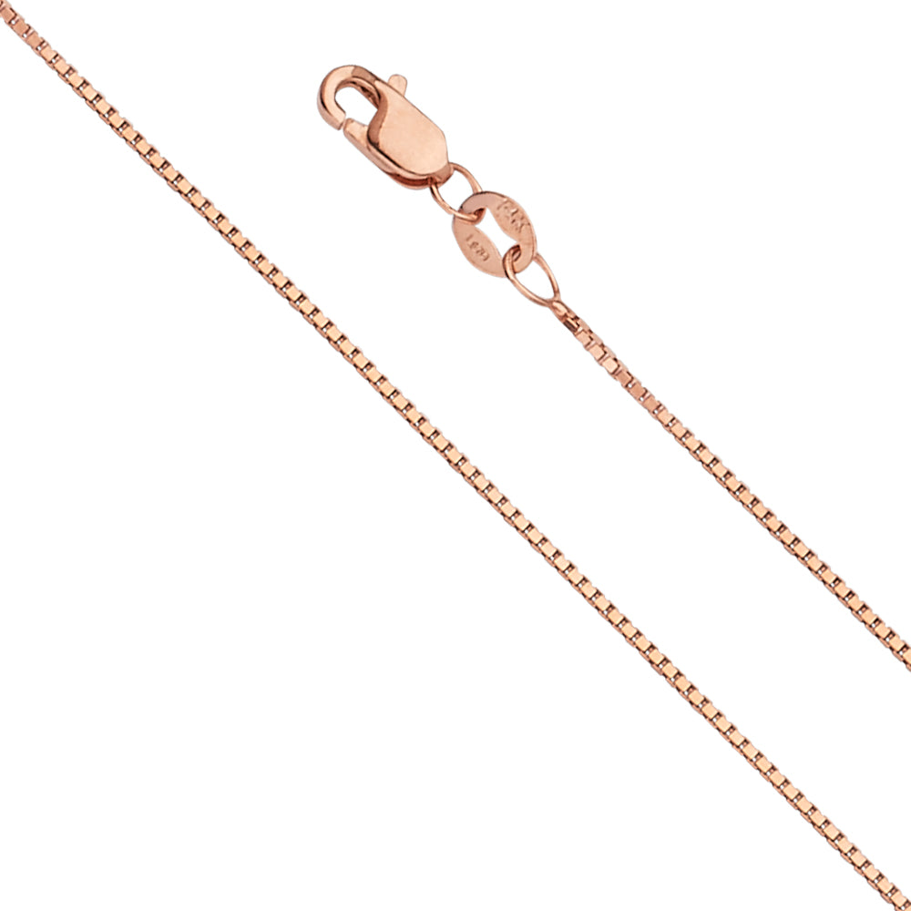 Assorted Pink Gold Pendant Chains - 0.8 mm 14K GOLD - CH556