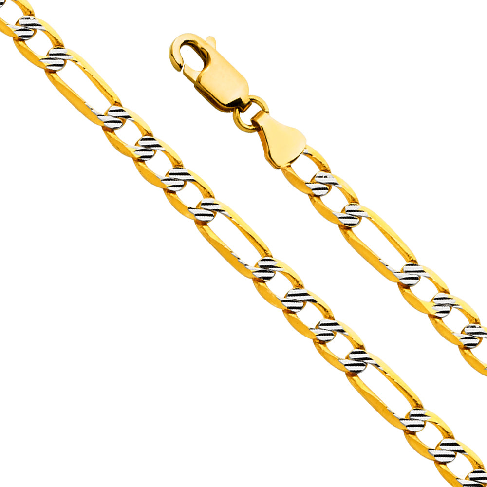 Fancy D.C. Light Figaro 3+1 WP - 4.7 mm 14K GOLD - CH562